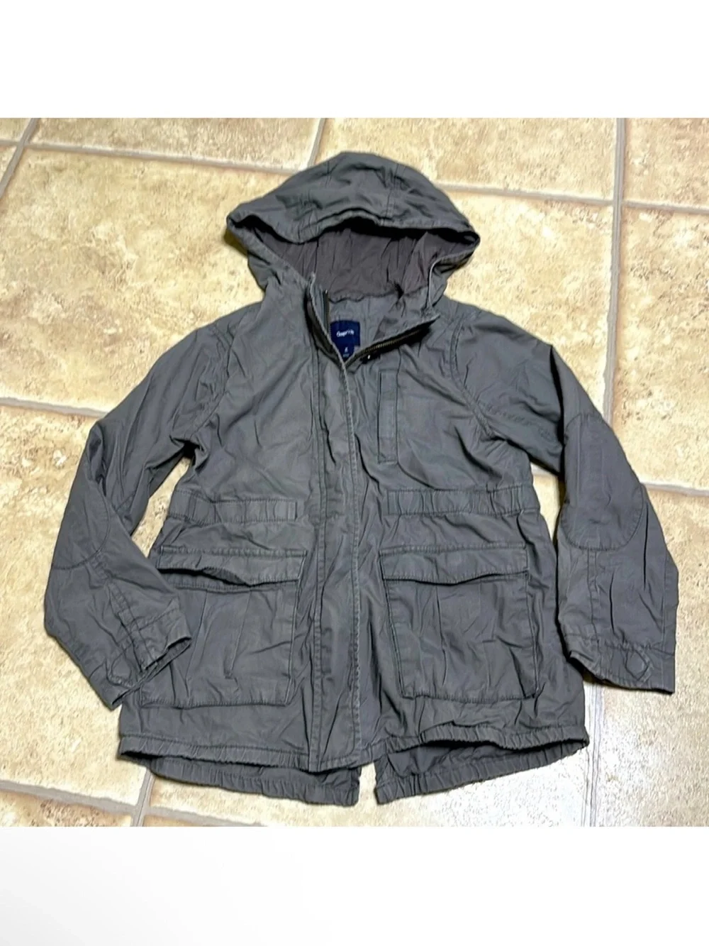 Gap Kids Lightweight Parka, Smoky Gray, Sz M(8)